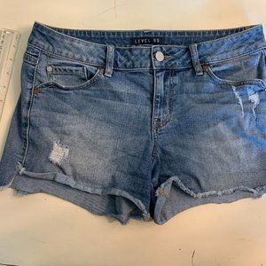 Level 99 Medium Wash Jean Shorts